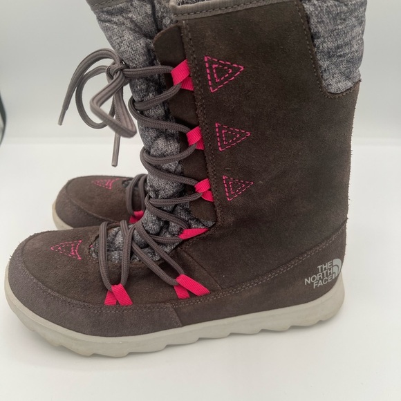 North Face Thermo Winter Boots - EUC - Grey & Pink - Picture 3 of 9
